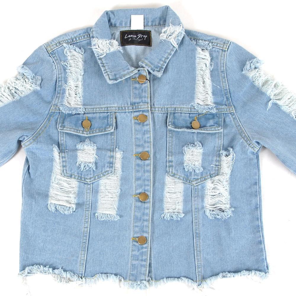 Parker Distress Sleeve Denim Jacket - Image 3
