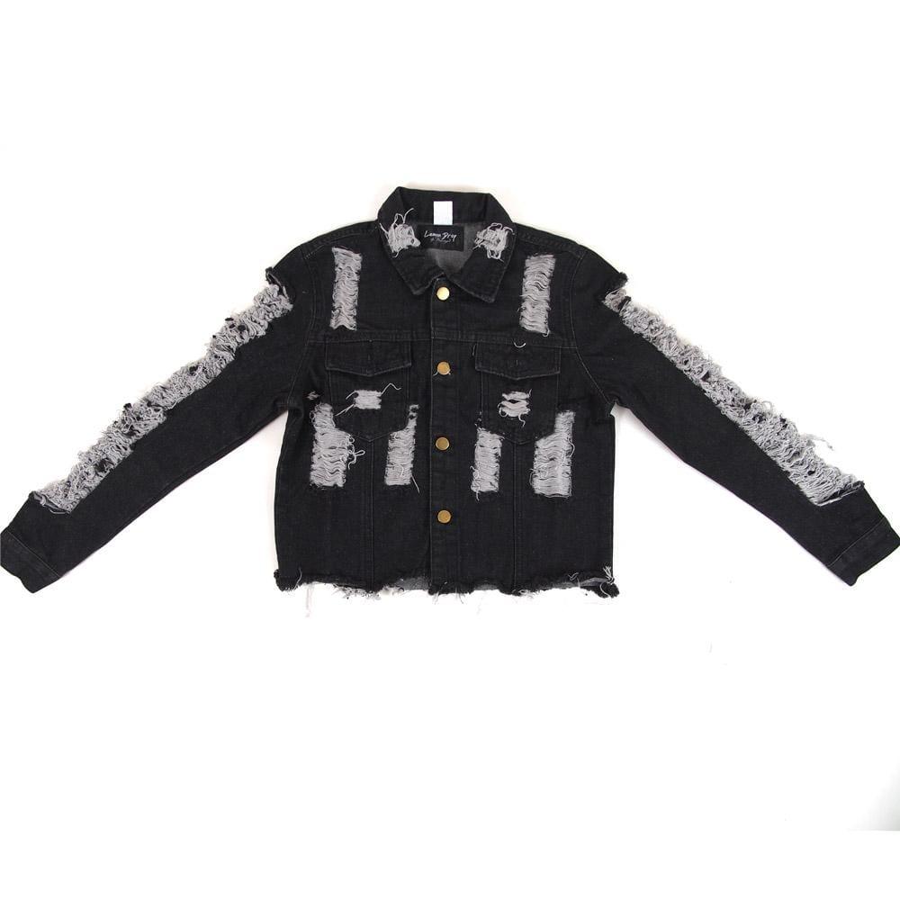 Parker Distress Sleeve Denim Jacket - Image 4