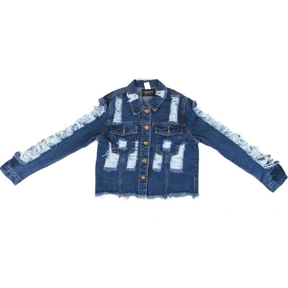 Parker Distress Sleeve Denim Jacket - Image 6