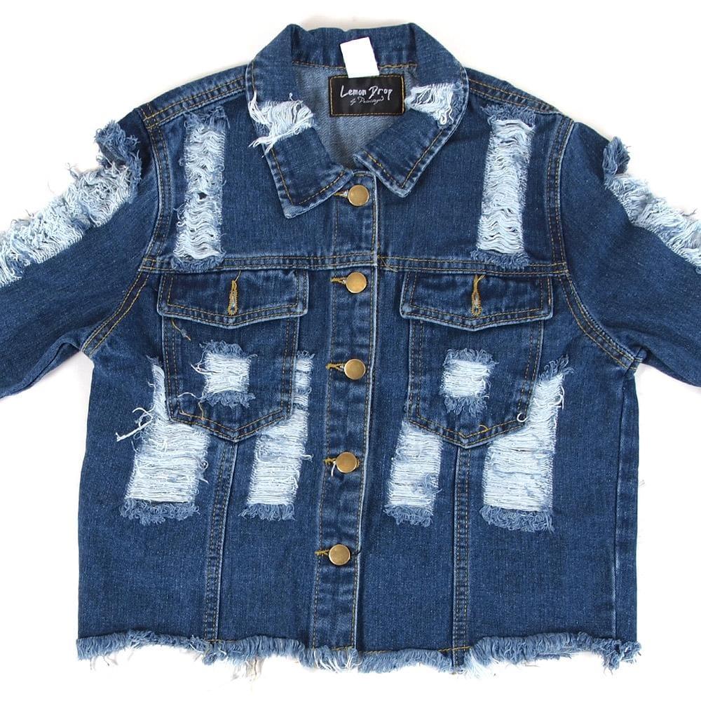 Parker Distress Sleeve Denim Jacket - Image 7